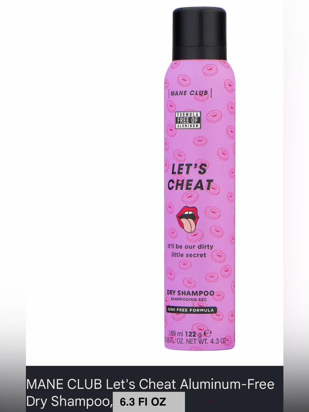 MANE CLUB Let's Cheat Aluminum-Free Dry Shampoo, 6.3 FL OZ